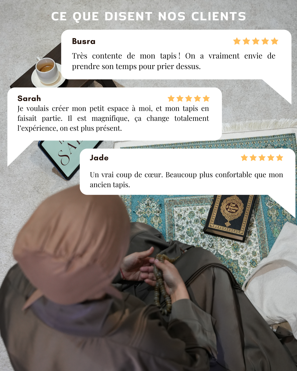 Tapis de prière Ayah – Confort & Élégance (Signature)
